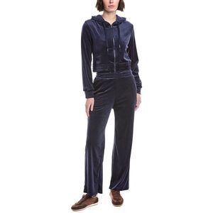 Marion Womens 2Pc Wide Leg Pant & Hoodie Set, Blue
